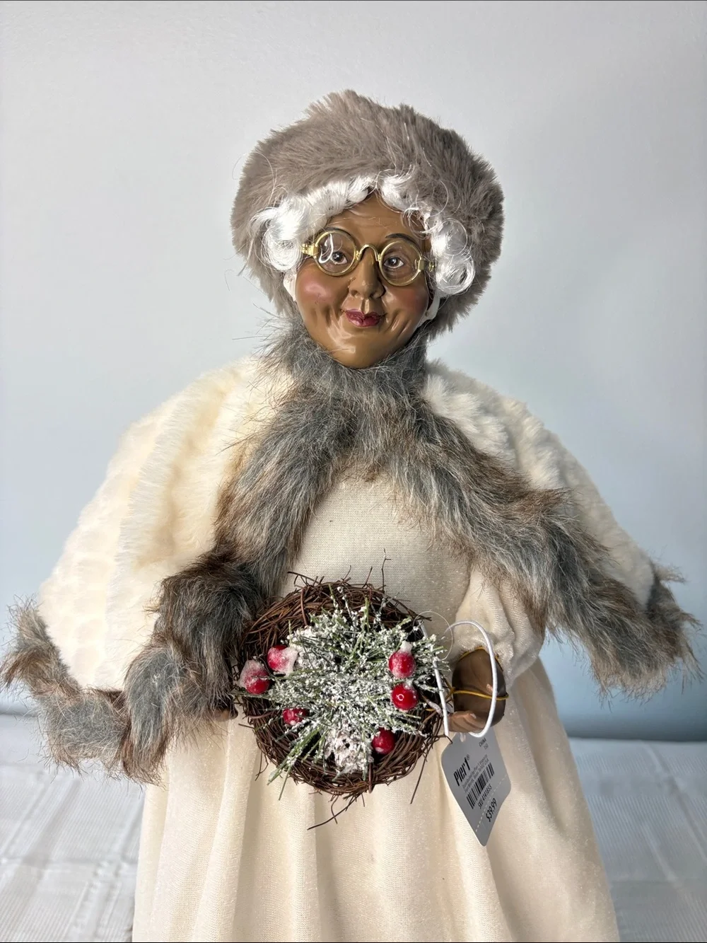 Pier 1 Imports African American Mrs. Claus Holiday Doll 17”